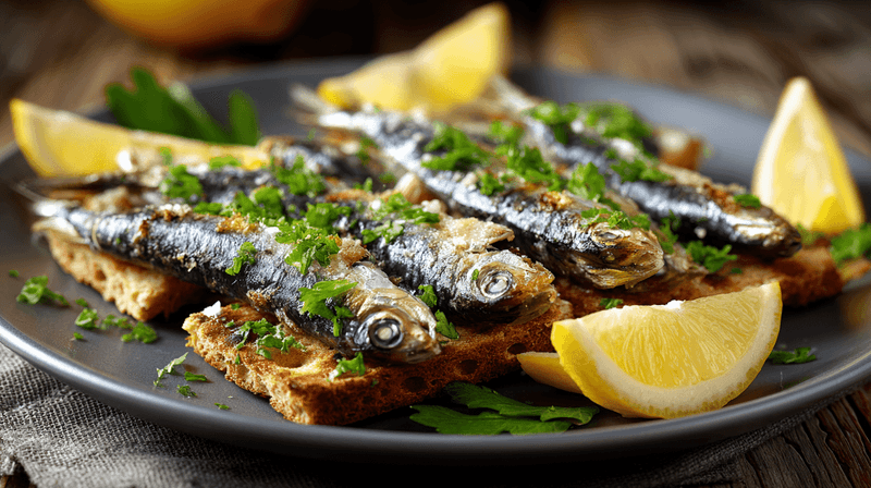 Sardines on Crackers