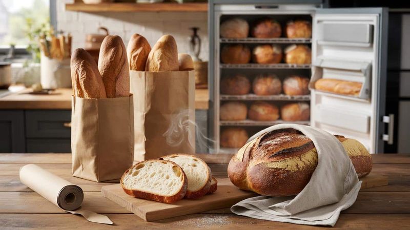 Bread (especially baguettes and sandwich bread)