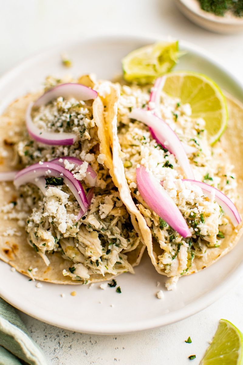 Salsa Verde Chicken Tacos