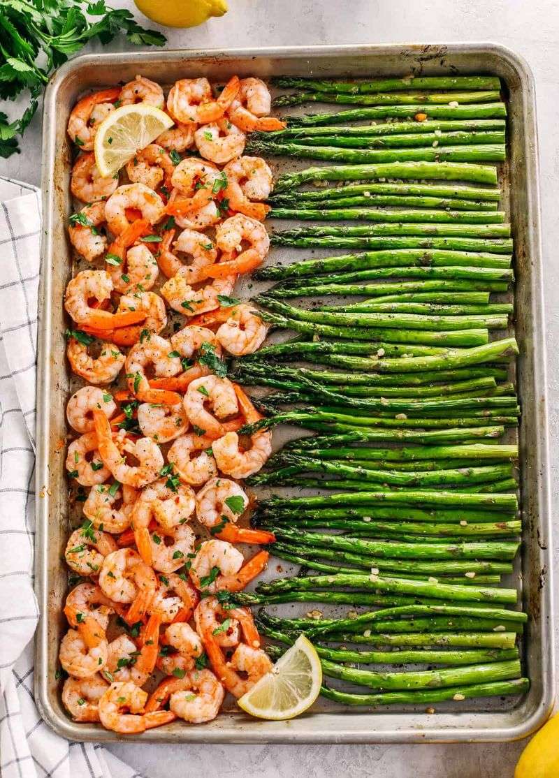 Garlic Herb Shrimp Sheet Pan Dinner