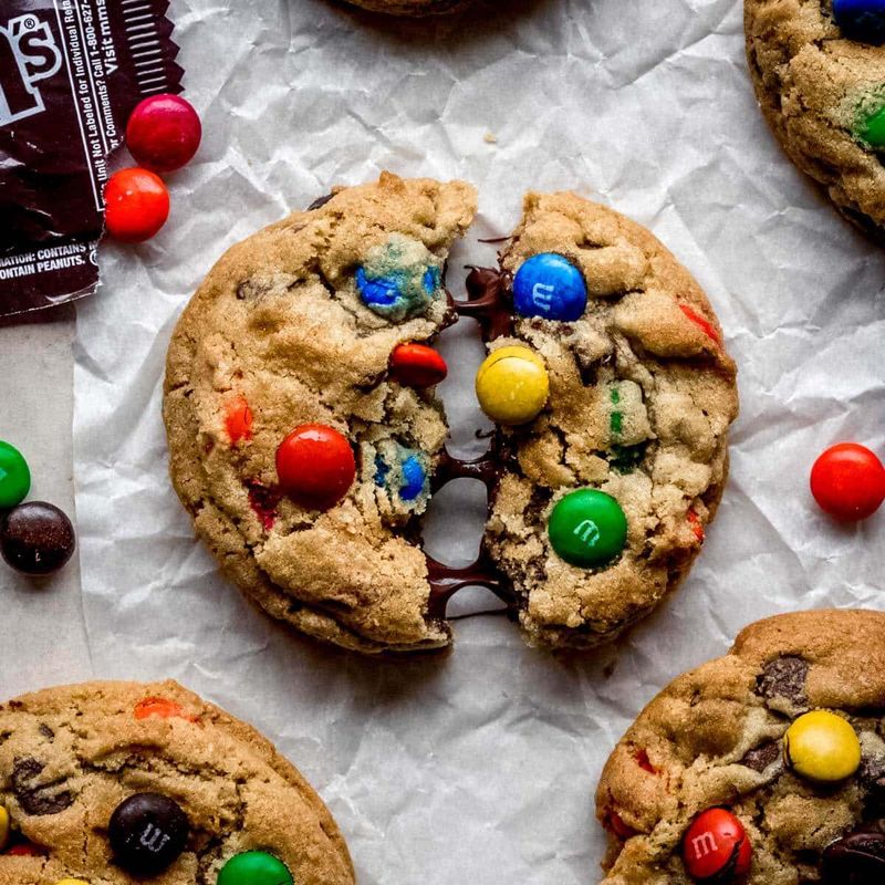 Classic M&M Chocolate Chip Cookies