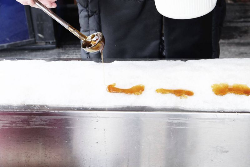 Maple taffy on snow (Quebec classic)