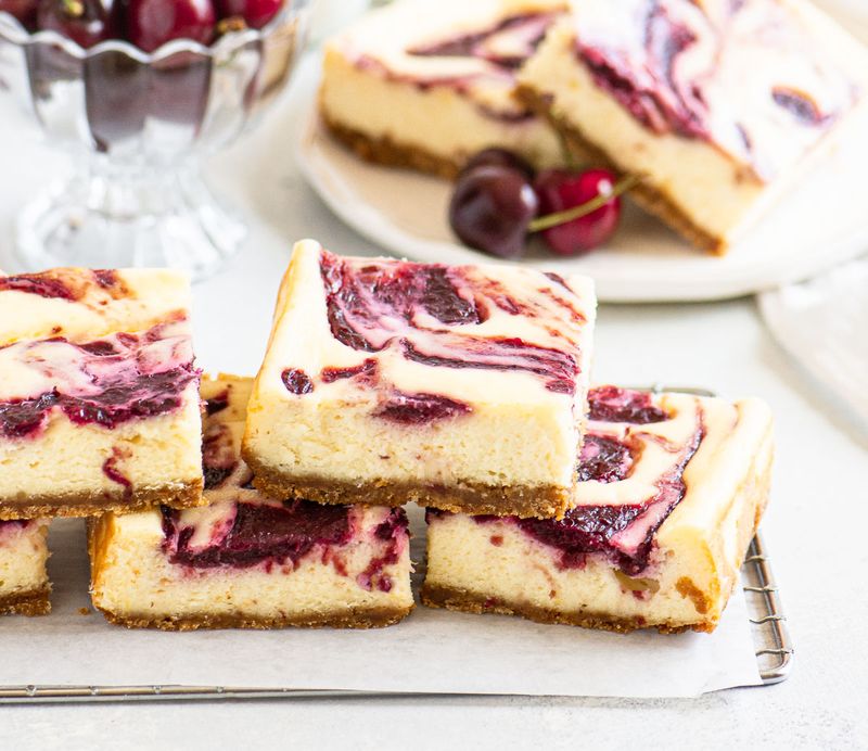 Huckleberry Cheesecake Bars (Montana)