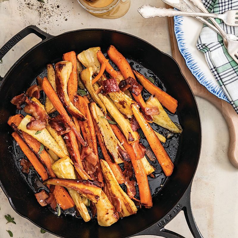 Parsnip and Bacon Skillet