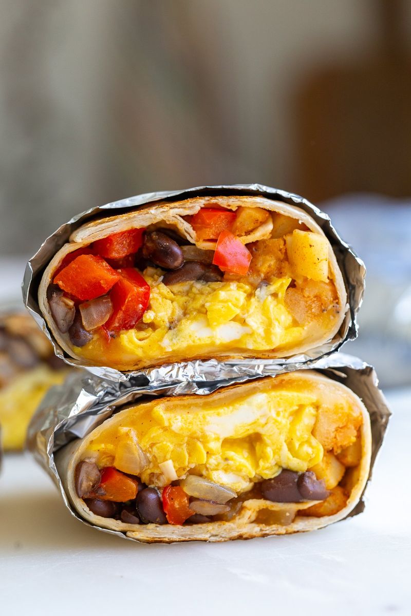 Black Bean Breakfast Burritos