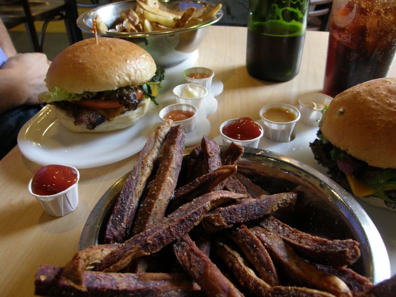 Idaho - Boise Fry Company Bison Burger with Purple Potato Fries
