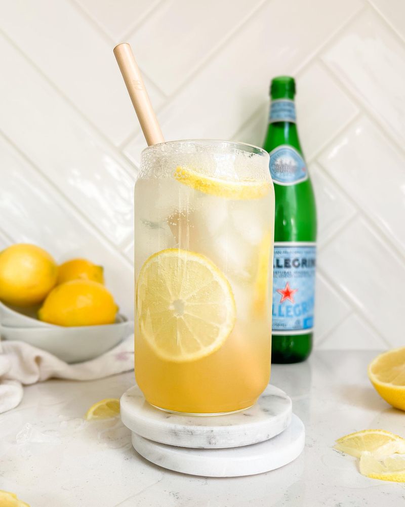 Swap soda for sparkling water with citrus