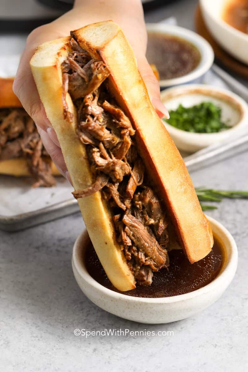 Loaded Roast Beef Dip