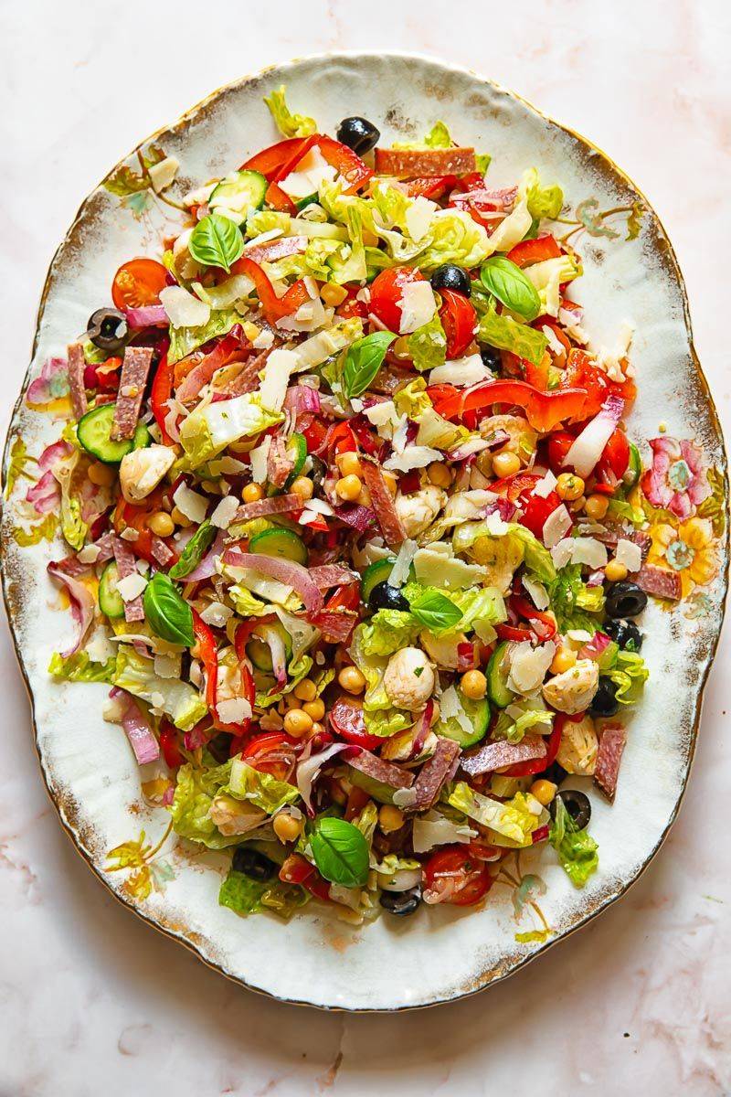 Italian Chopped Salad in a Big Bowl