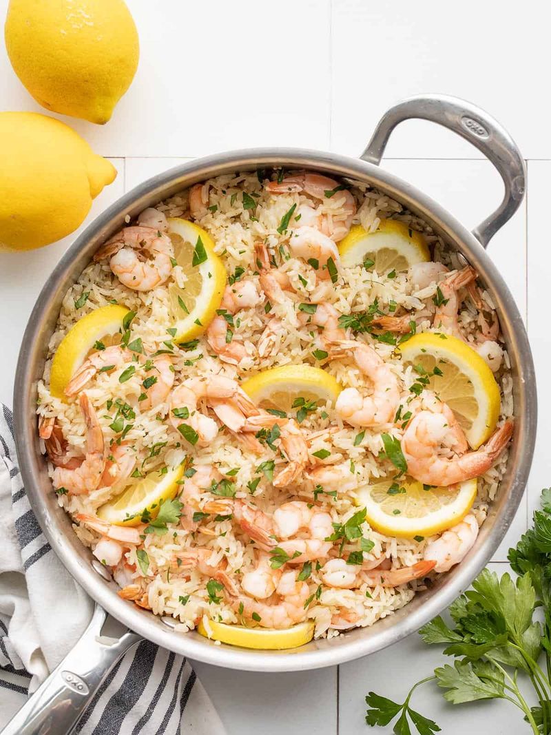 Garlic Butter Shrimp and Rice Bowl