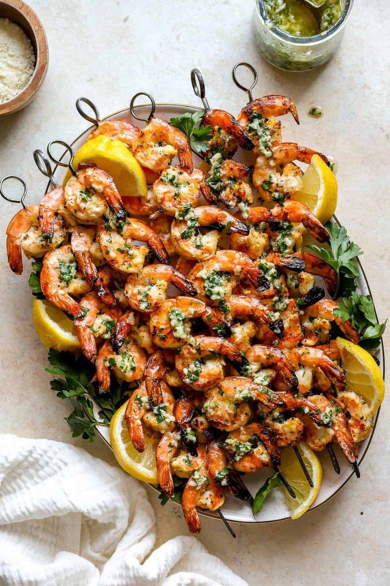Garlic Herb Shrimp Skewers