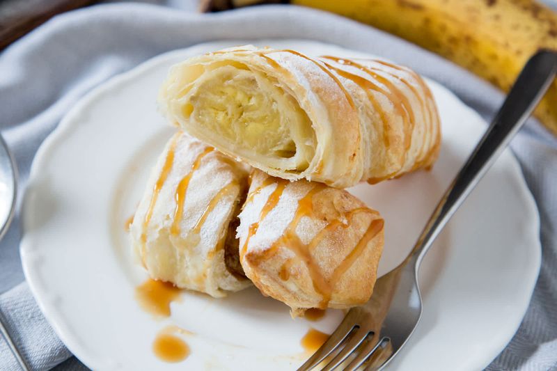 Caramelized Banana Puff Pastry Bites