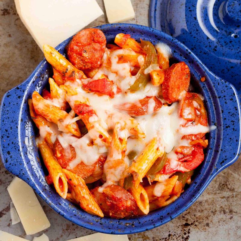 Sausage and Pepper Penne Bake