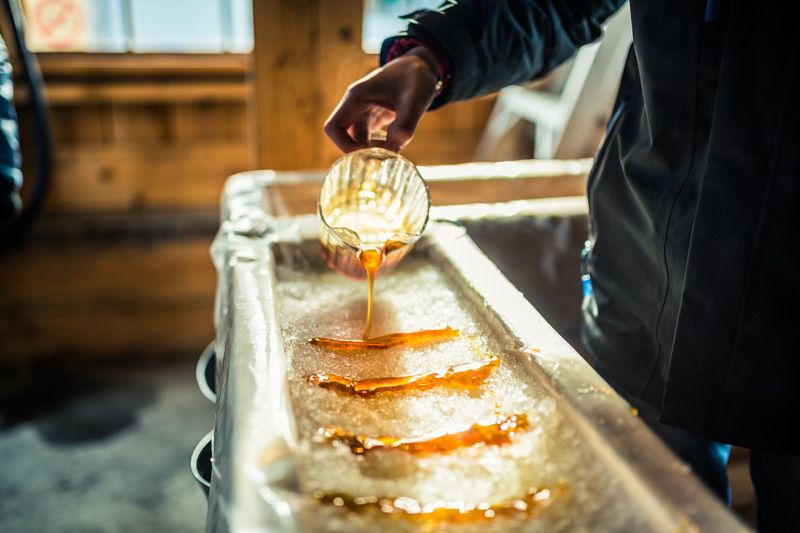 Maple Taffy on Snow