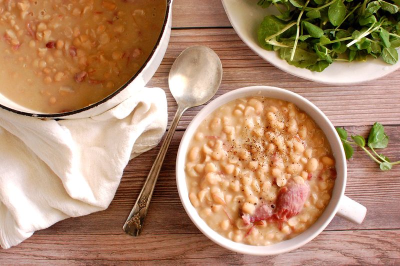 Ham and Bean Soup with Bread