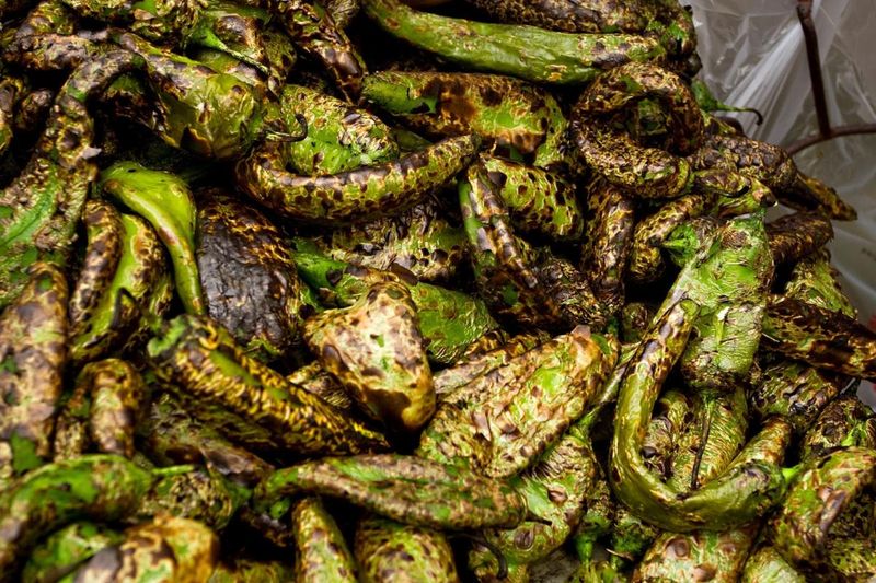 Roasting green chile at home