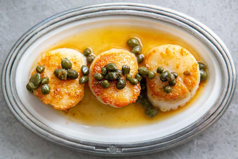 Scallops with Brown Butter and Capers