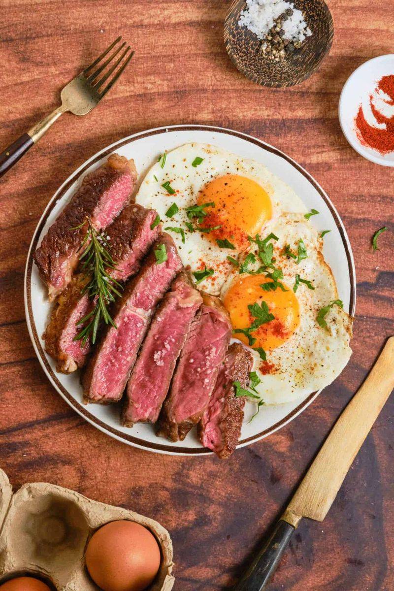 Steak and eggs