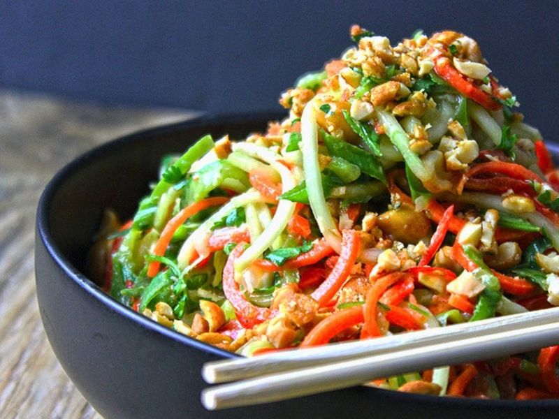 Cucumber Peanut Crunch Slaw