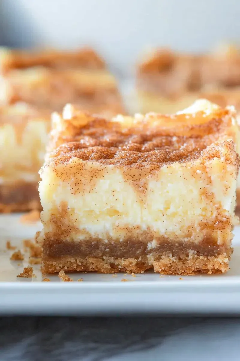 Cinnamon Roll Cheesecake Bars