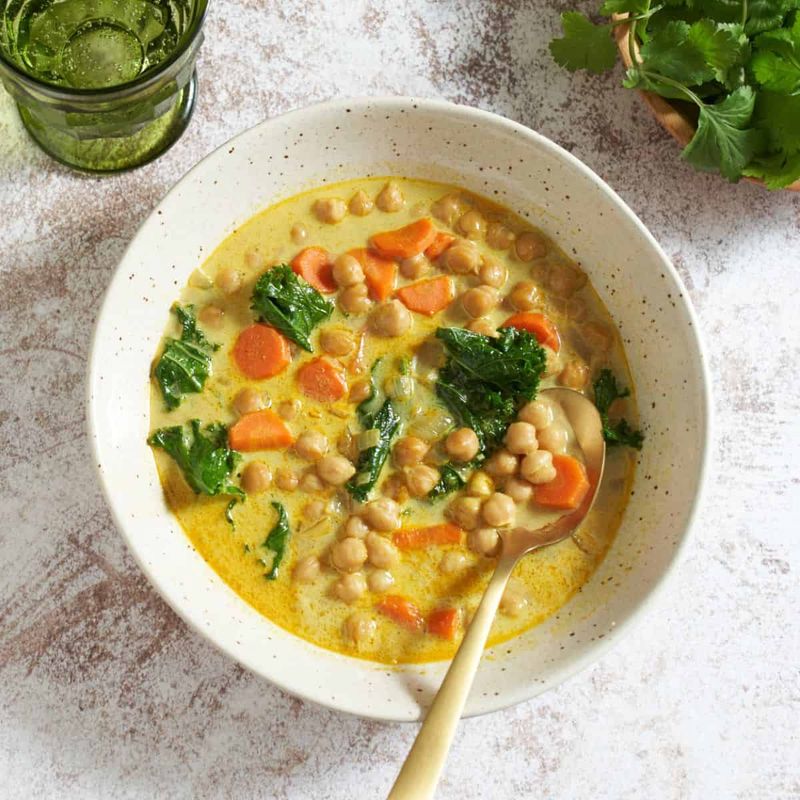 Curry Chickpea & Spinach Stew
