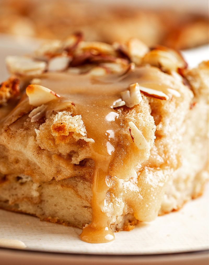 Almond bread pudding