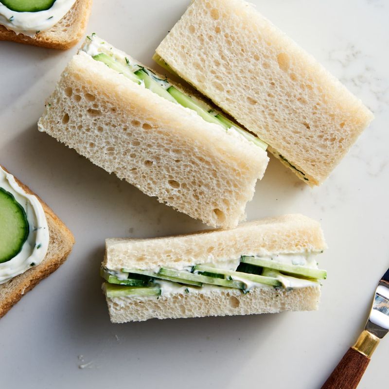 Cucumber and Cream Cheese Sandwiches