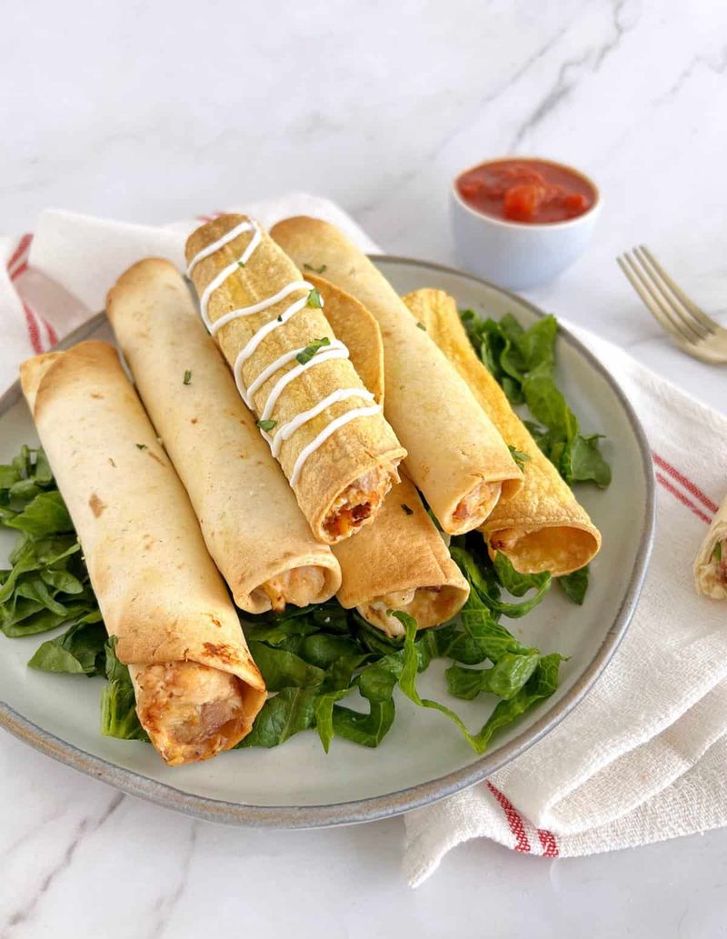 Pepper Jack Air Fryer Taquitos
