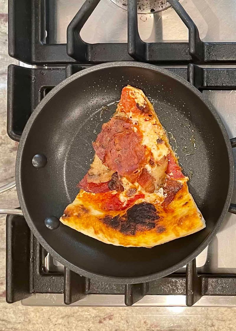 Reheat slices in a skillet