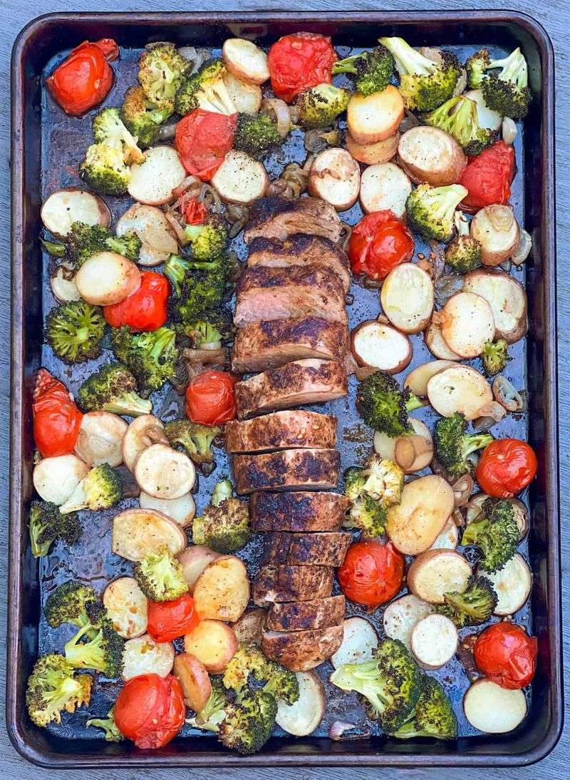 Sheet-Pan Pork Tenderloin and Vegetables