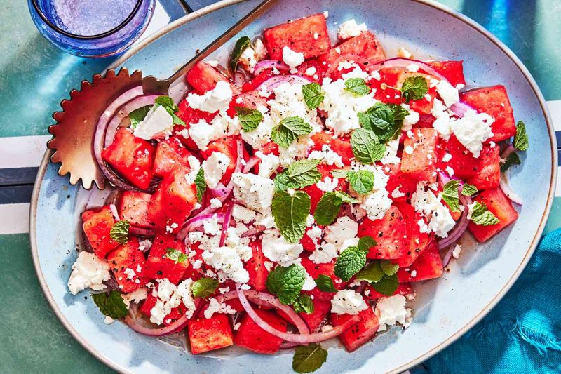 Watermelon Feta Mint Salad