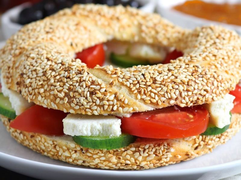 Turkey — Simit Sandwich with Sucuk