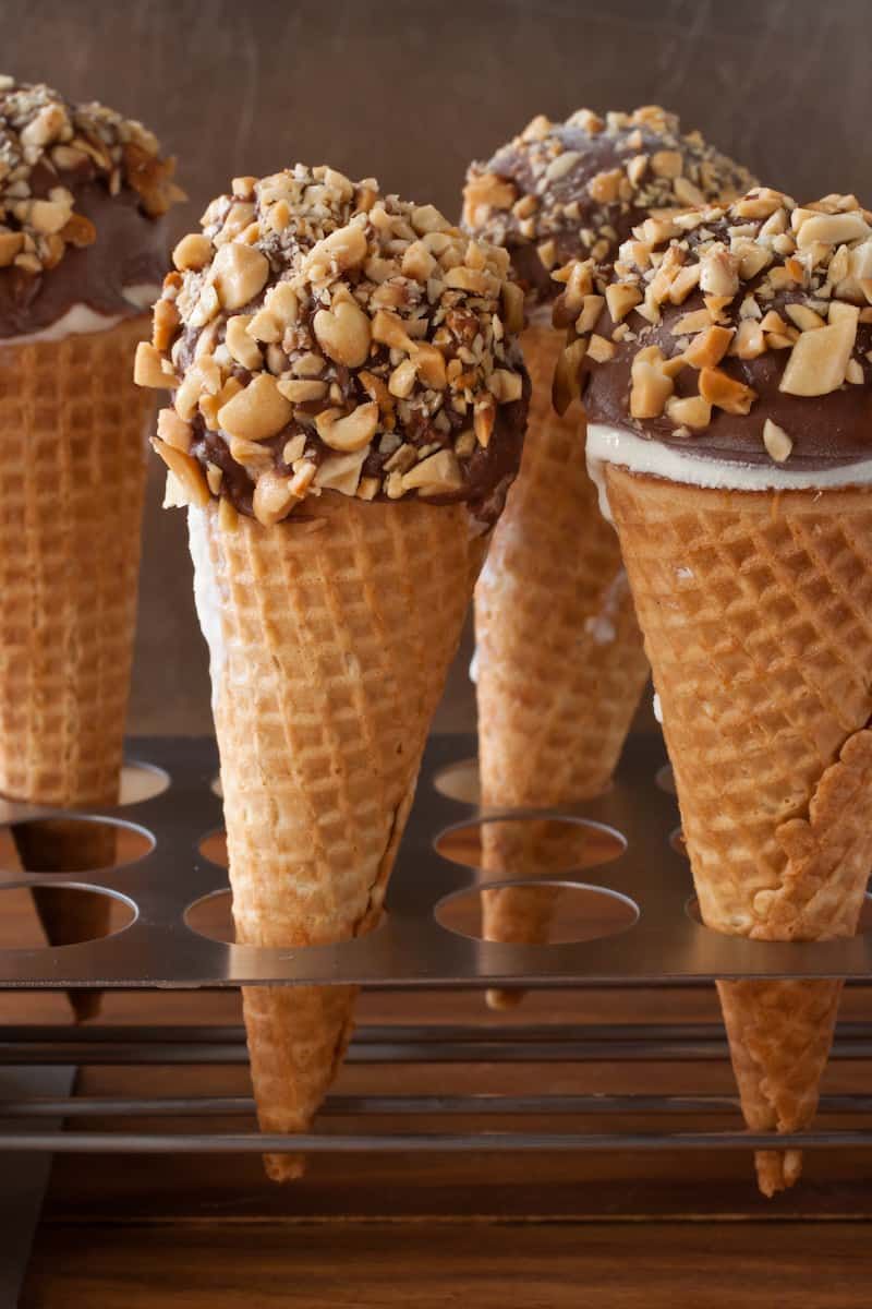 Nutty Drumstick Cones