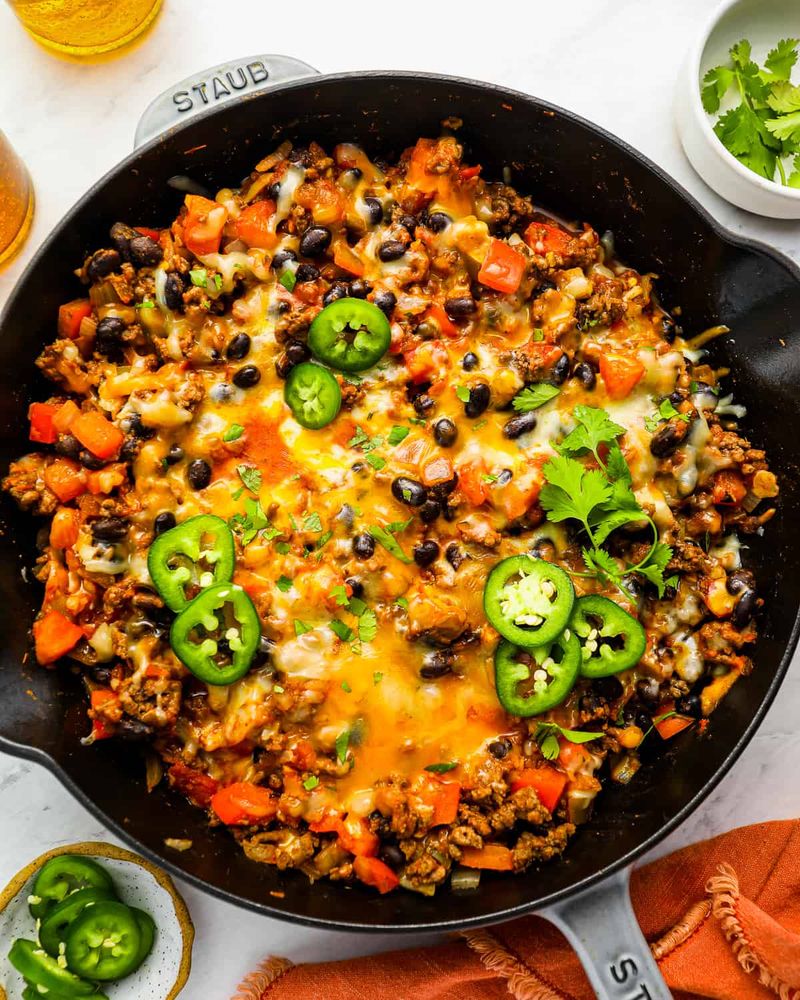 Ground Beef Taco Rice Skillet