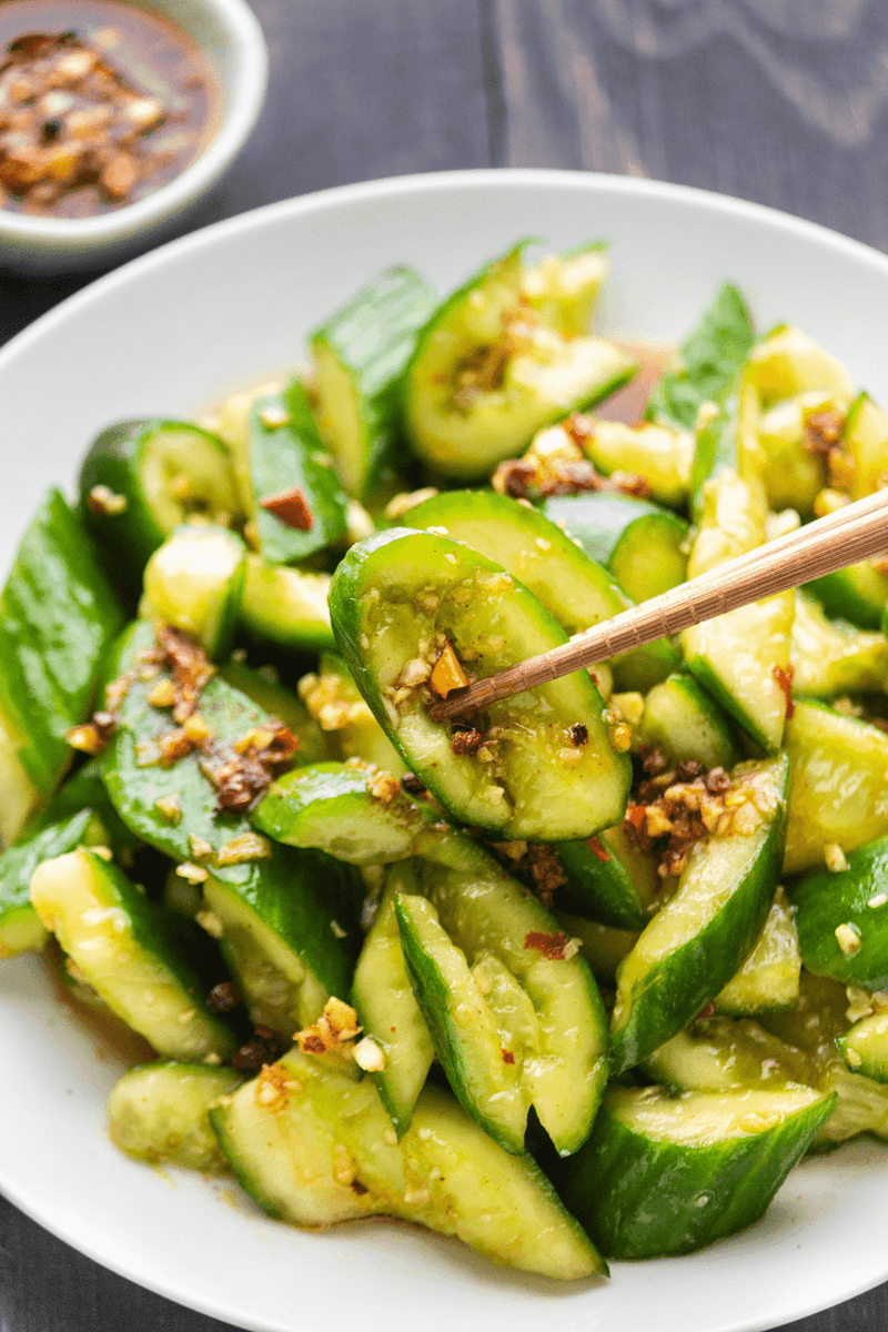 Smacked Garlic Cucumber Salad