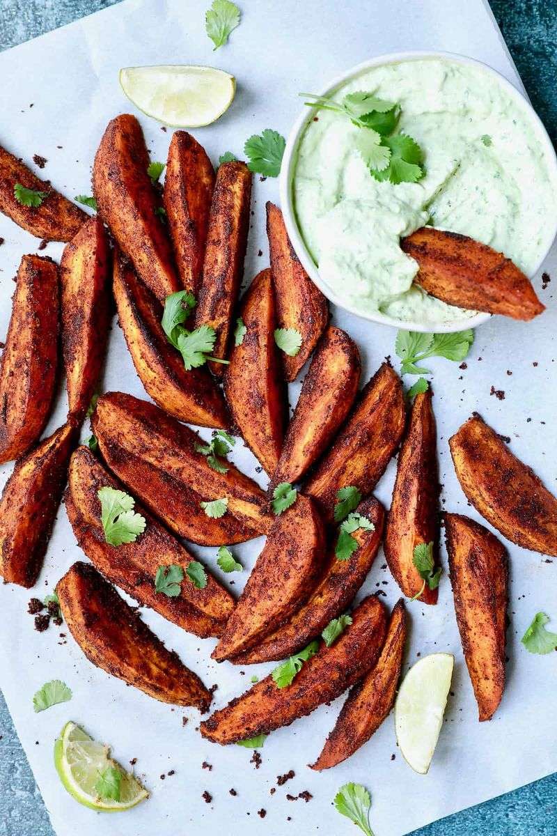 Sweet Potato Wedges With Chipotle Lime