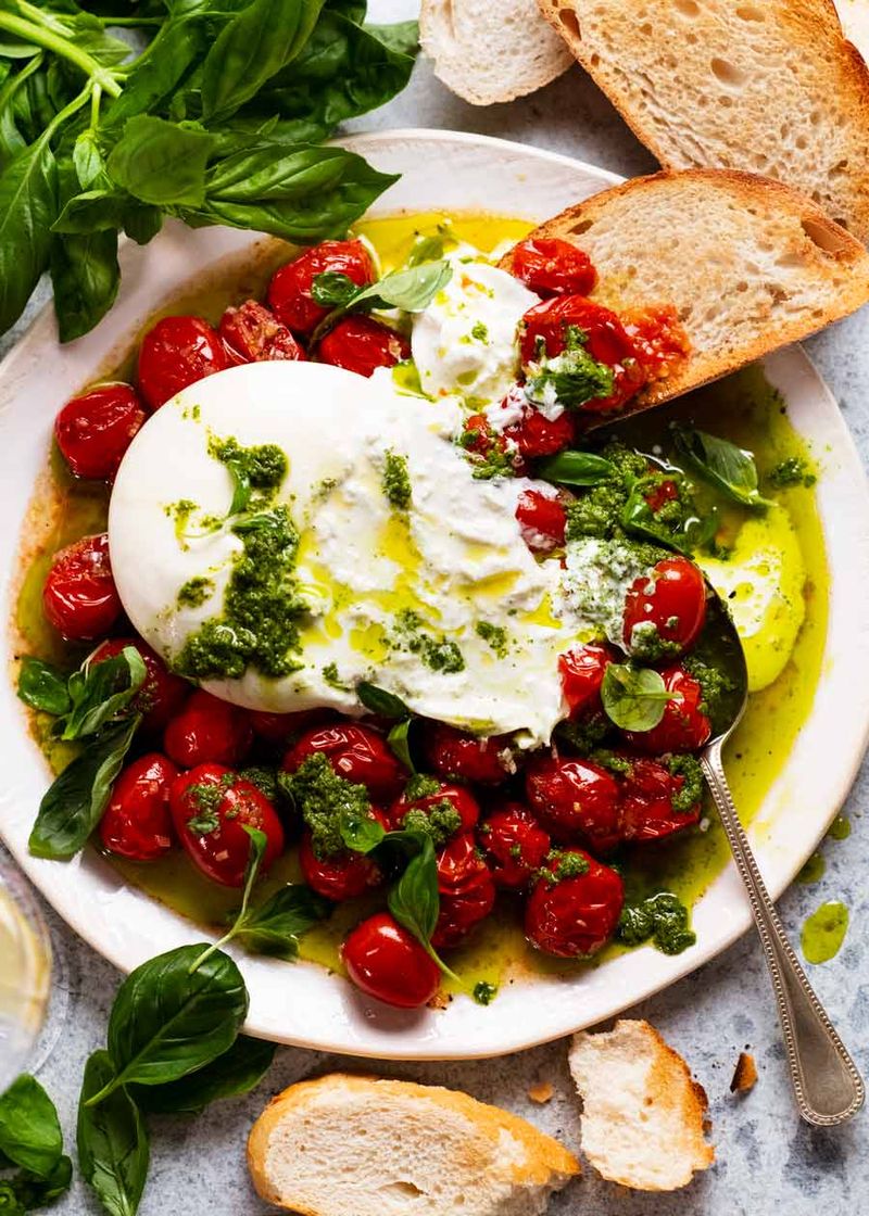Roasted Tomato and Buffalo Mozzarella Salad
