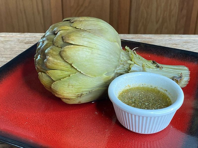 Artichokes With Lemon-Garlic Dipping Sauce