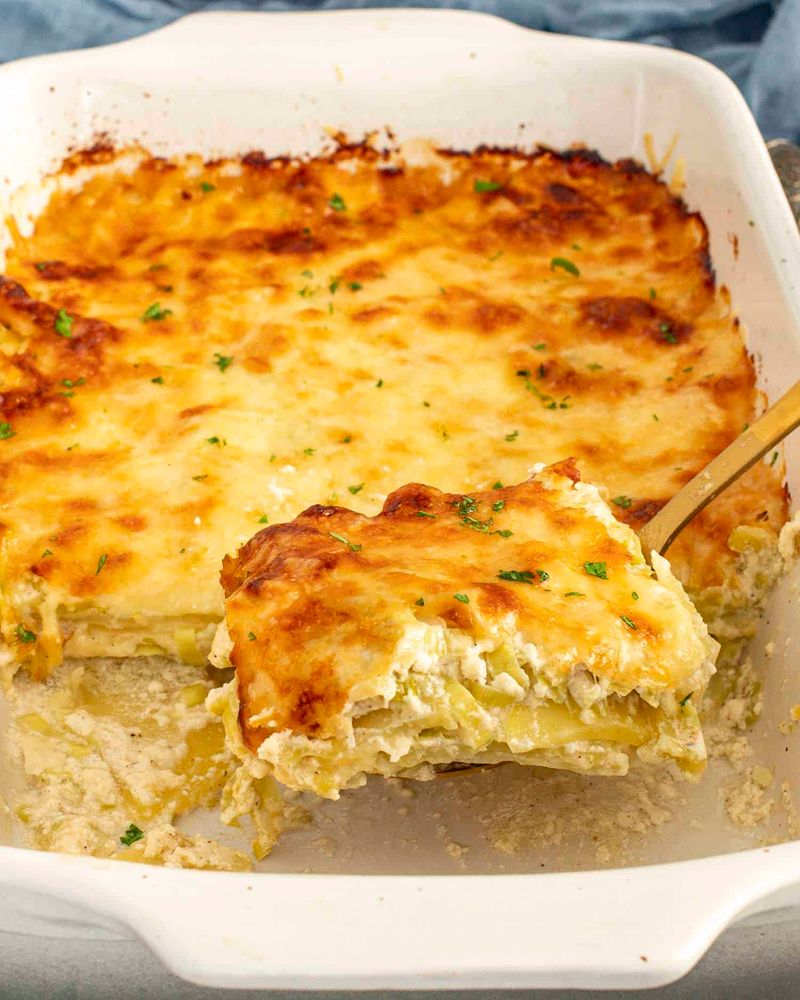 Scalloped Potatoes with Leeks