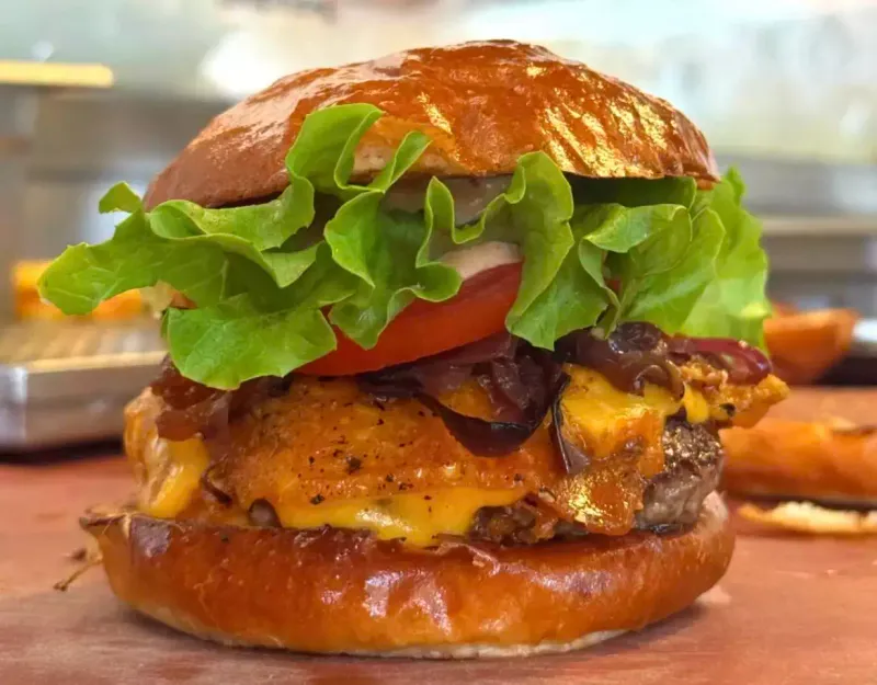 Classic Diner Burger And Fries