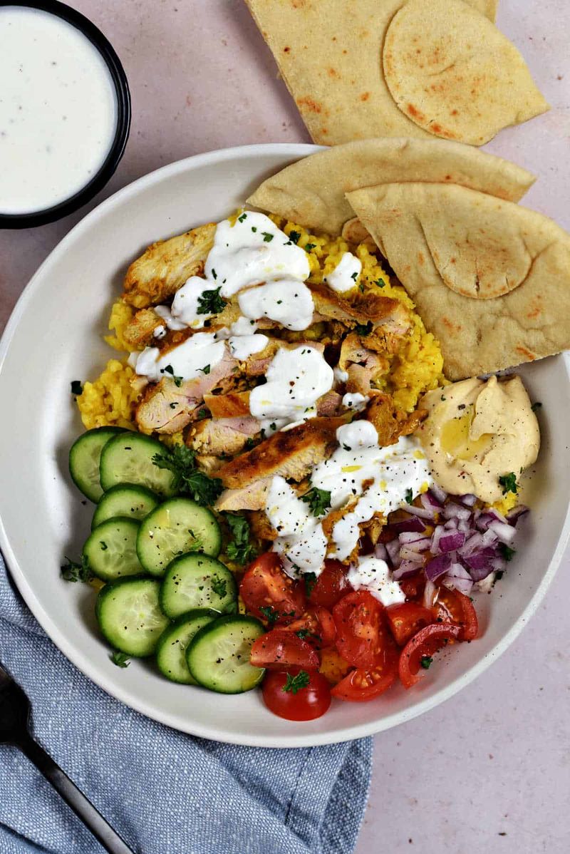 Yogurt Chicken Shawarma Bowls