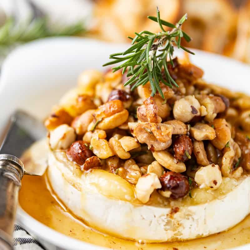 Baked Brie with Honey and Nuts