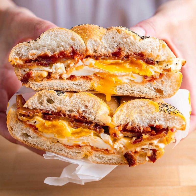 Bacon, Egg & Cheese on a Hard Roll (Connecticut)