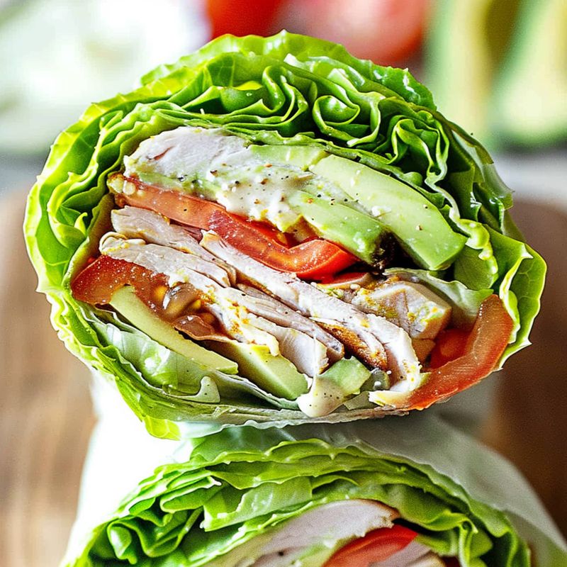 Turkey and Cheese Lettuce Wrap