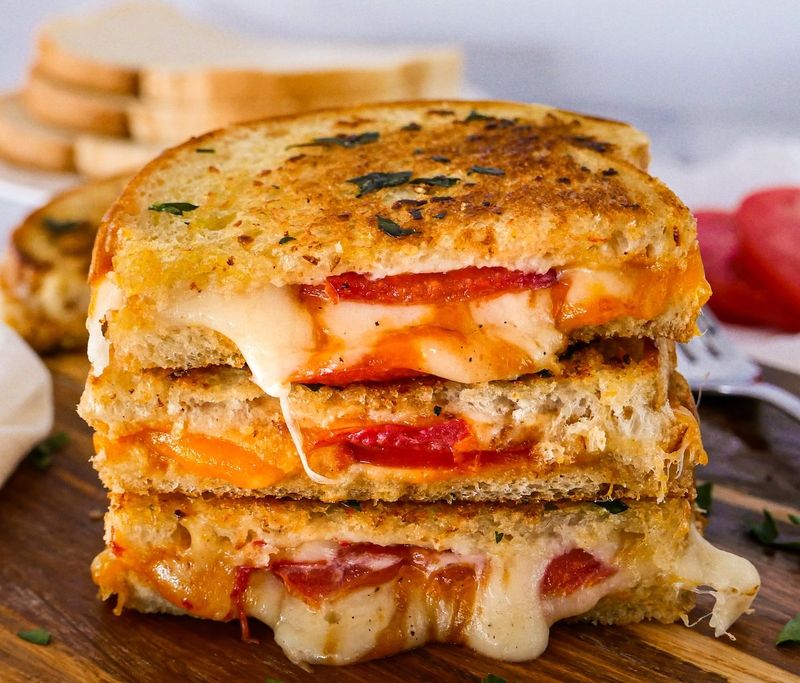 Garlic Bread Grilled Cheese
