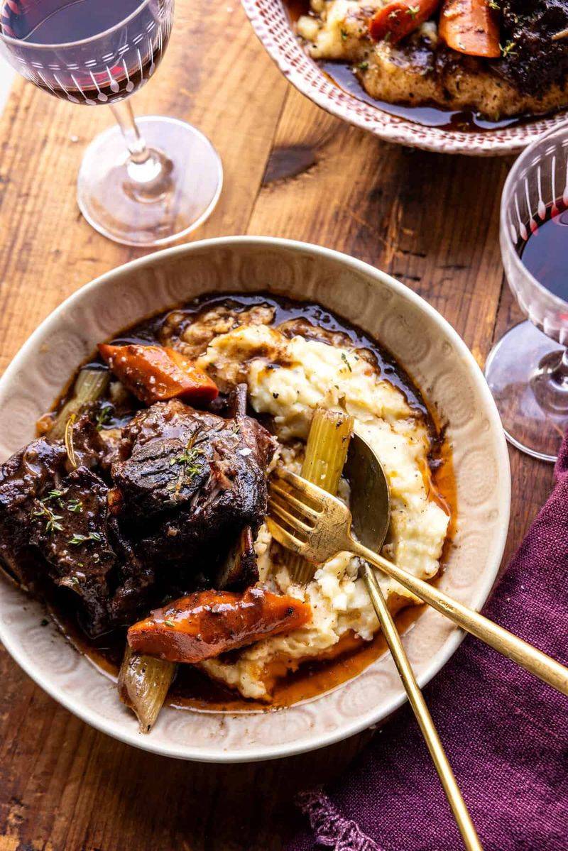 Beef Short Ribs Braised In Red Wine