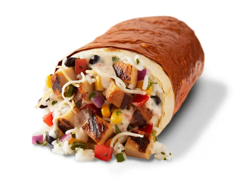 Qdoba Chicken Queso Burrito
