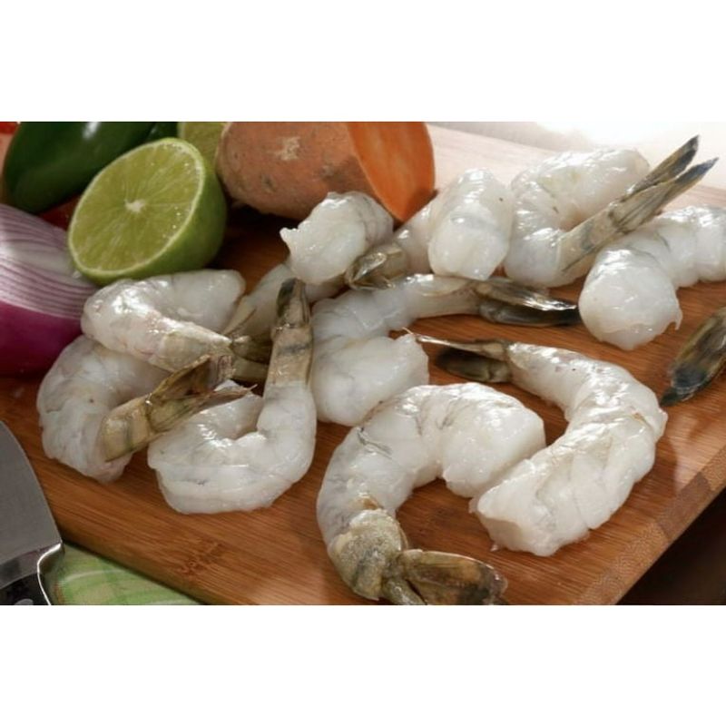 Jumbo Raw Shrimp 13/15, Peeled, Tail-On