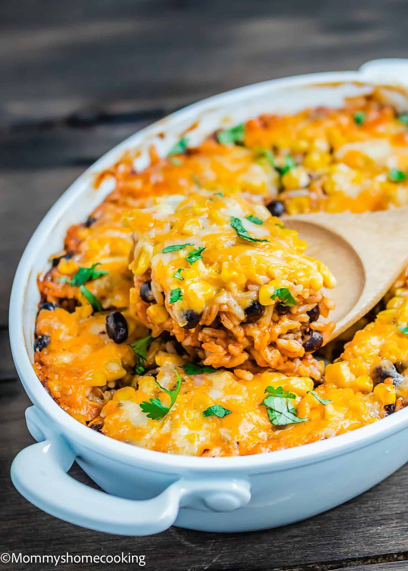 Beef Enchilada Rice Casserole