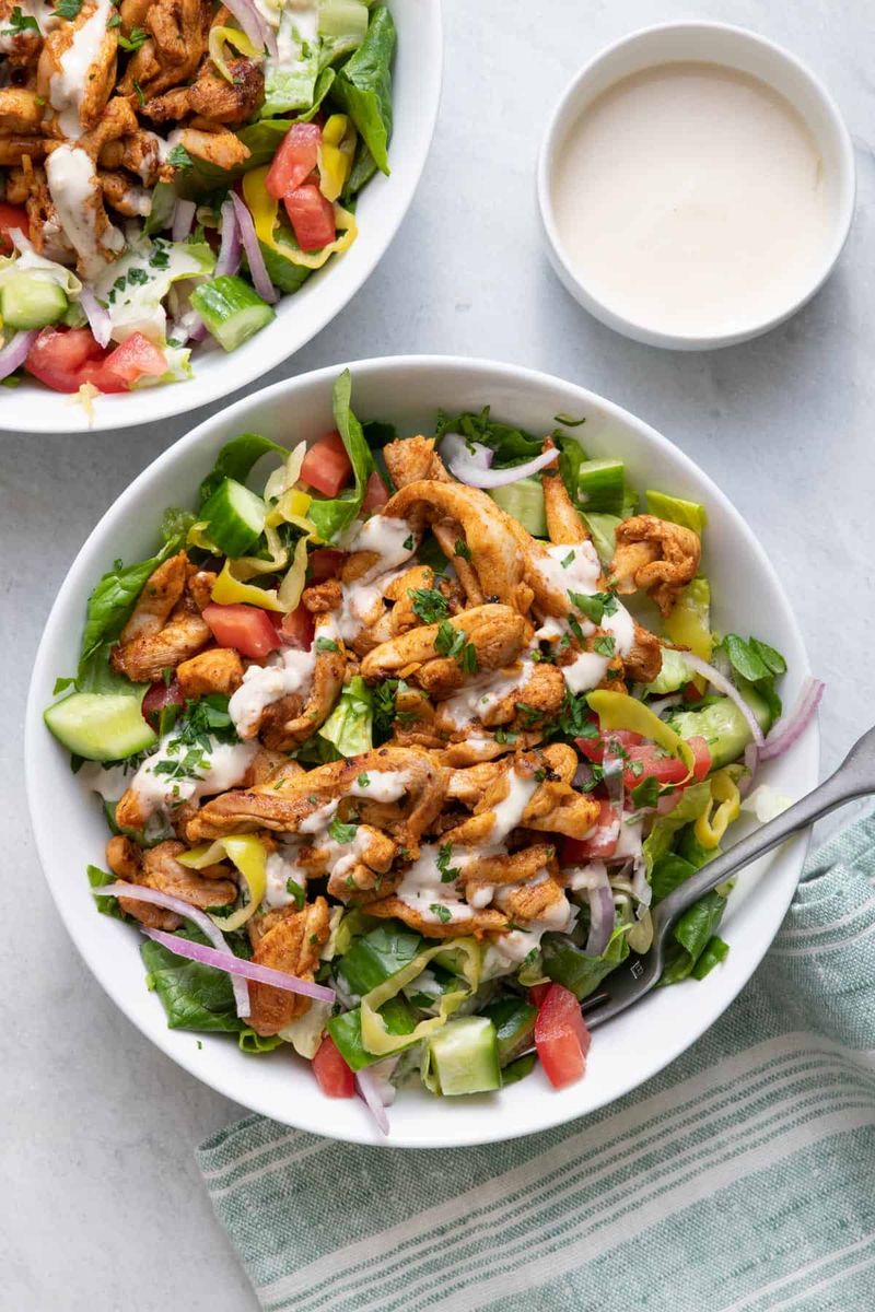 Day 25 - Chicken Shawarma Salad with Lemon Tahini